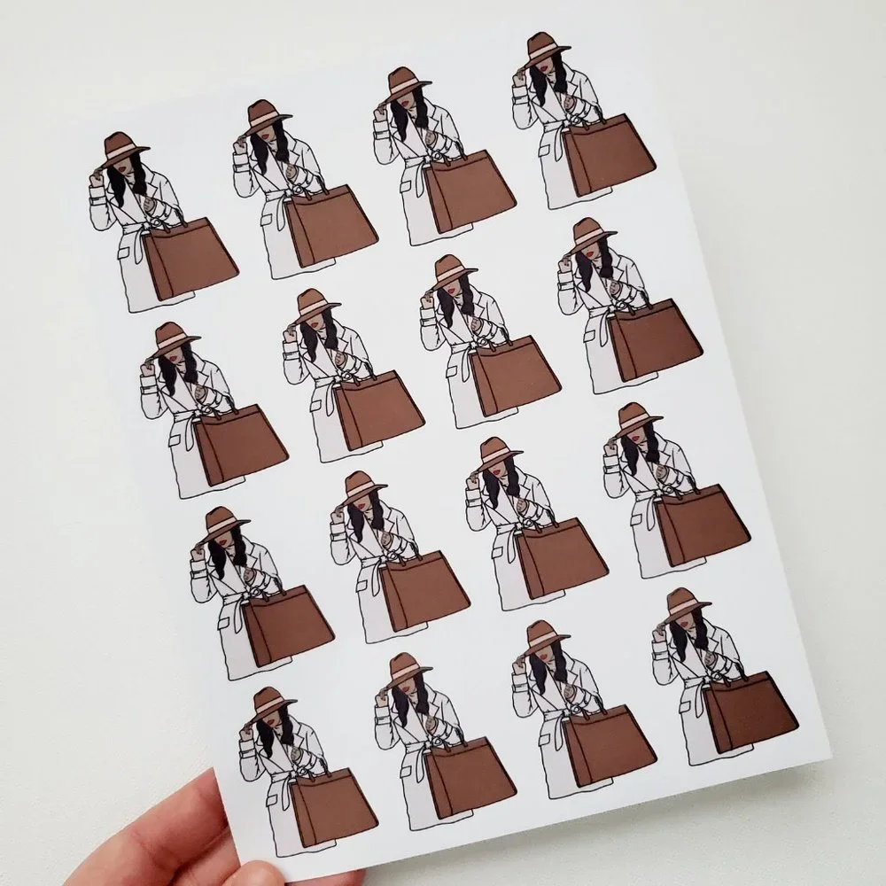 LB074 She Does What She Wants on Her Time Poshmark Sticker Sheet [Price Firm] - Picture 3 of 11